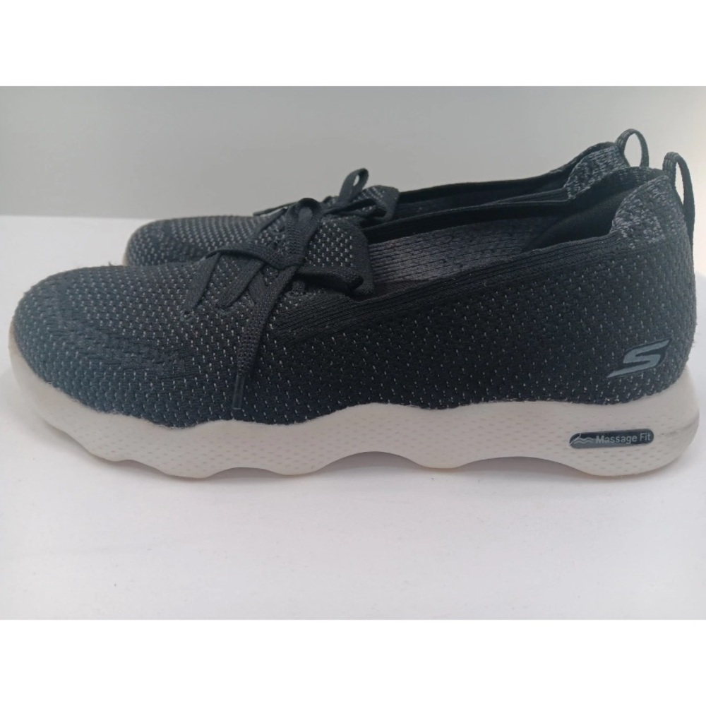 Skechers Sneakers Shoes Massage Fit Lite Stretch Black Knit Slip-Ons size 8 - Picture 2 of 14